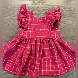 Petit Peony checkered/plaid dress
